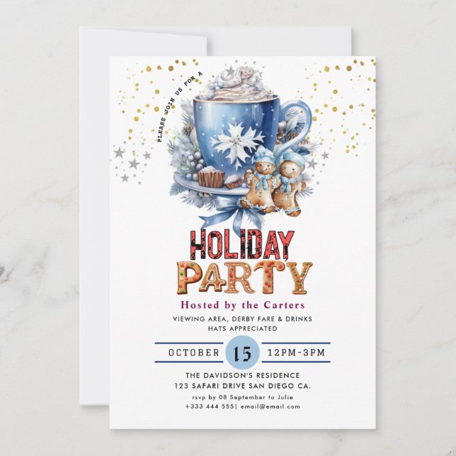 Invitación Cookies y fiesta de Navidad (Anverso)