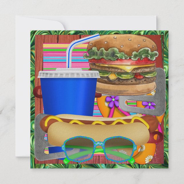 Invitación Cookout - BBQ - Sin versión de cerveza! SRF (Anverso)