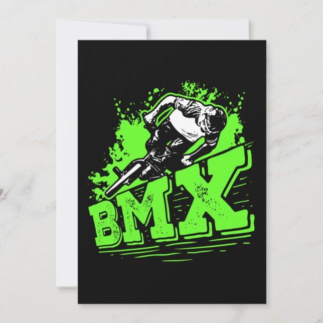 Invitación Cool BMX Bike Racing BMX Rider Gift Idea (Anverso)