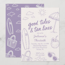 Cool Good Tides & Tan Lines Celebración de Playa 