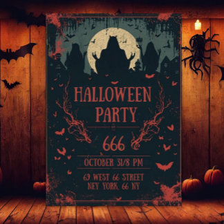 Invitación Cool Halloween Night Party 