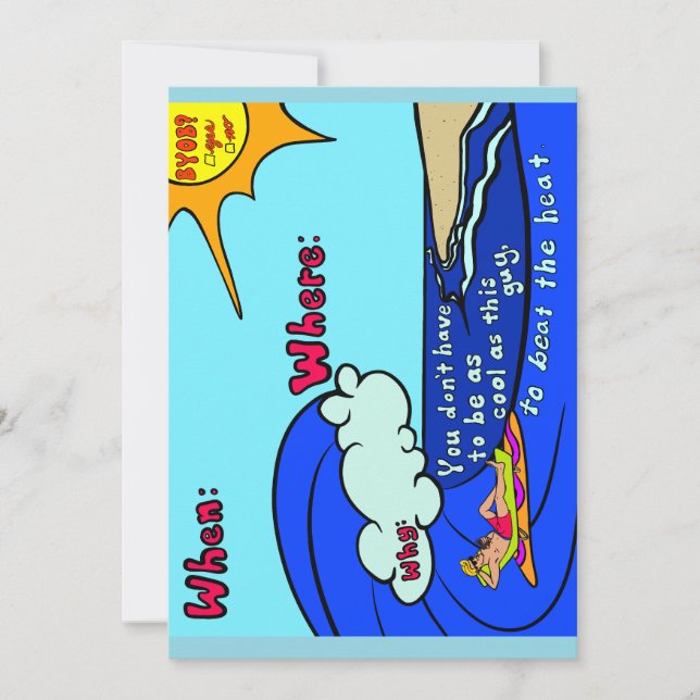 Invitación Cool party invite  (Anverso)