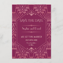 Cooper Rose Gran Gatsby años 20 Save The Date