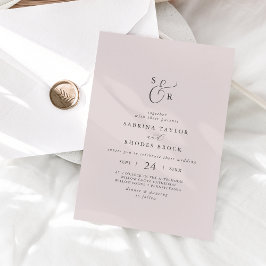Invitación Coordenada floral blanca elegante | BODA RUBOR
