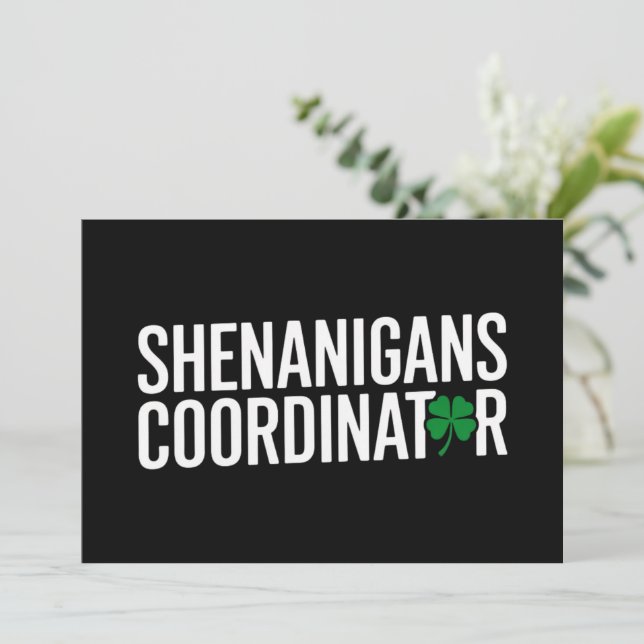 Invitación Coordinador de Shenanigan del Día de San Patricio (Anverso de pie)
