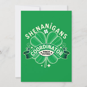 Invitación Coordinador de travesuras del día de San Patricio