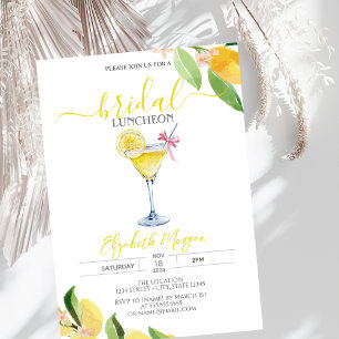 Invitación Copa de cóctel limón almuerzo de boda
