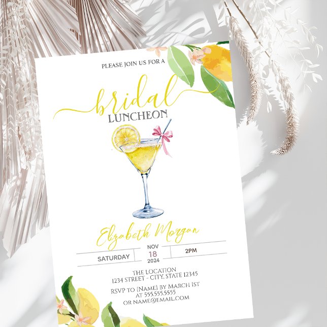 Invitación Copa de cóctel limón almuerzo de boda (Subido por el creador)