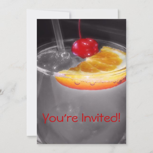 Invitación Copa de cócteles Happy Hour (Anverso)