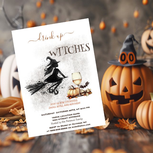 Invitación Copa de vino de calabaza Halloween (Subido por el creador)