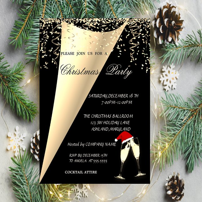 Invitación Copa de Vino, Fiesta de Navidad de la Compañía San (Subido por el creador)