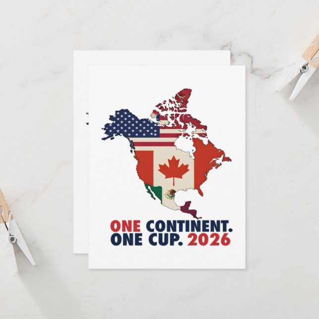 Invitación Copa Mundial USA Canadá México (Anverso/Reverso In Situ)