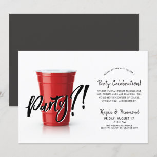 Invitación Copa Roja Celebración de fiesta en cualquier oca