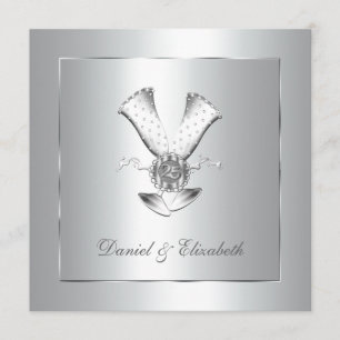 Invitación Copas de Champagne 25 Aniversario de Boda