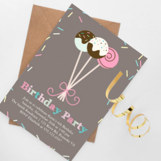 Invitación Copas de pasteles y fiesta de cumpleaños de Sprink