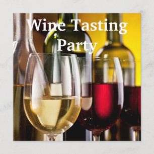 Invitación Copas de vino Botellas Cata de vino Fiesta
