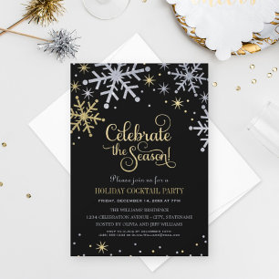 Invitación Copia de Copos de Nieve Celebran la Temporada de V
