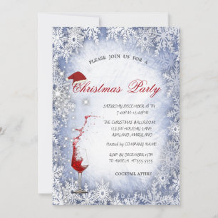Invitación Copia de Copos de Nieve de Vidrio,Fiesta de Navida