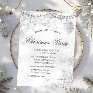 Invitación Copia de copos de nieve,Luces,Globo,Fiesta de Navi
