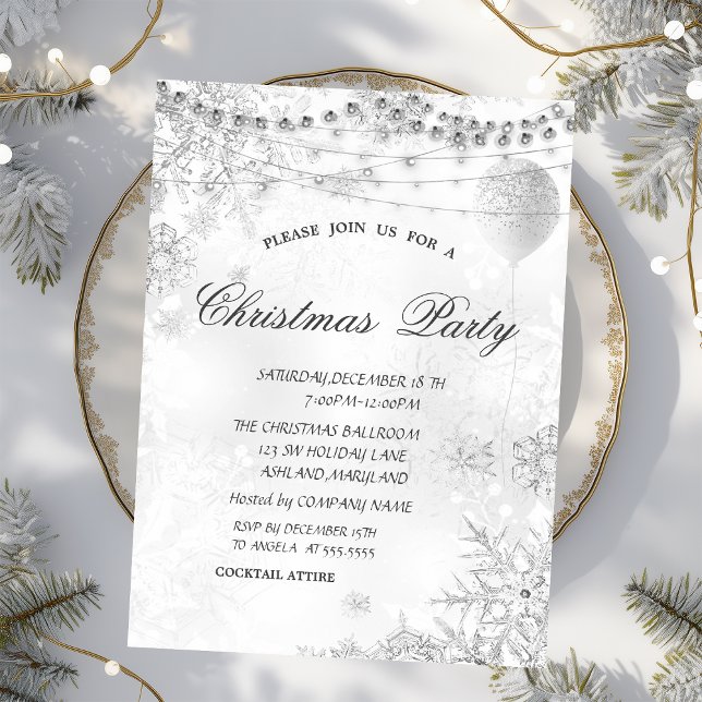 Invitación Copia de copos de nieve,Luces,Globo,Fiesta de Navi (Subido por el creador)