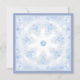Invitación Copo de nieve azul