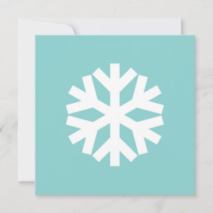 Invitación Copo de nieve azul