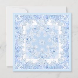 Invitación Copo de nieve azul