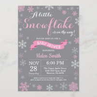 Copo de nieve blanco de Baby Shower del invierno y