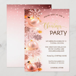 Invitación Copo de nieve, Bolas, Luces de Cadena, Navidad Nie