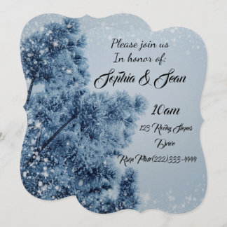 Invitación Copo de nieve de invierno Personalizar Destino del