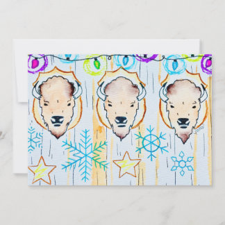 Invitación Copo de nieve de Navidad de Búfalo