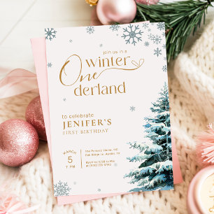 Invitación Copo de Nieve de Plata Cumpleaños de Invierno Onde
