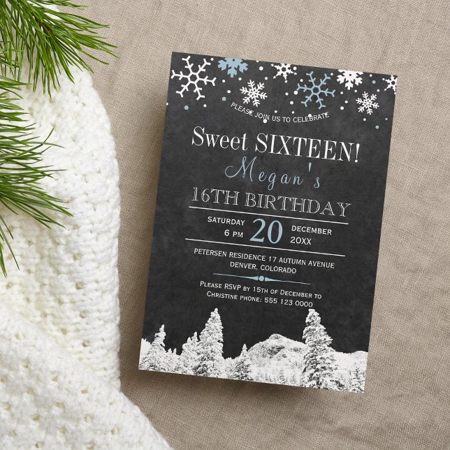 Invitación Copo de nieve de Wonderland chic invierno dulces d (Subido por el creador)