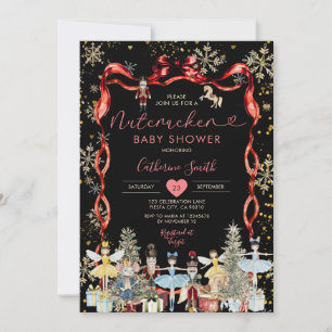 Invitación Copo de nieve del ballet de pepitas de invierno Ba