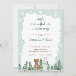 Invitación Copo de nieve está en camino Shower de invierno pa