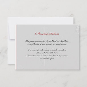 Invitación Copos de nieve blancos en inserción de Boda platea