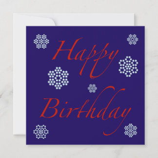 Invitación Copos de nieve de cumpleaños de invierno