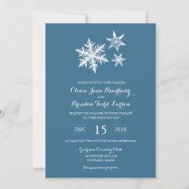 Invitación Copos de nieve de helada de invierno | BODA