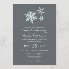 Invitación Copos de nieve de helada de invierno | BODA
