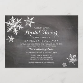 Invitación Copos de nieve de helada de invierno | Ducha de no