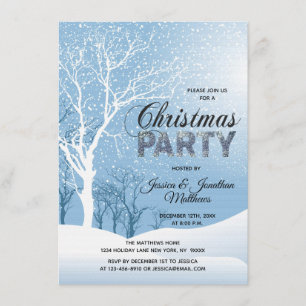 Invitación Copos de nieve de la nieve del país de las