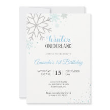 Copos de nieve de primer cumpleaños de invierno