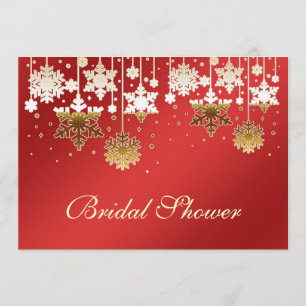 Invitación Copos de nieve en boda rojo ducha de novia Invitac