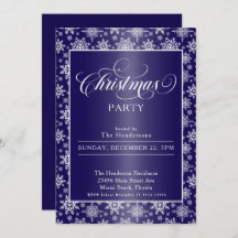 Copos de nieve en Fiesta de Navidades azules