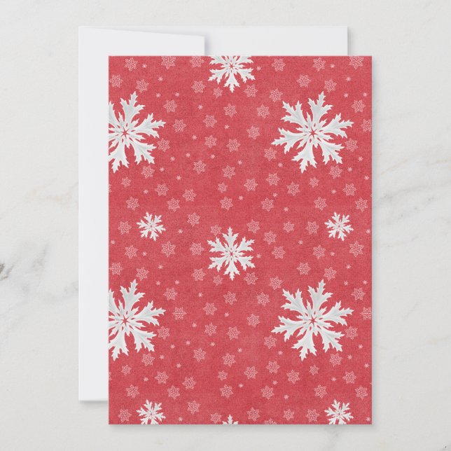 Invitación Copos de nieve en la noche de los Navidades (Anverso)