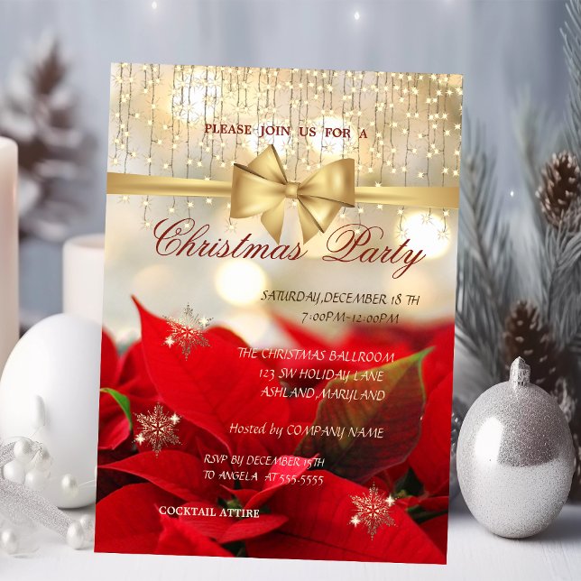 Invitación Copos de Nieve, Fiesta de Navidad de la Compañía P (Subido por el creador)