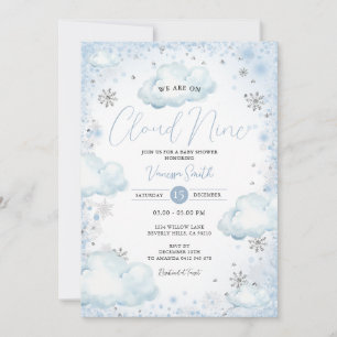 Invitación Copos de Nieve Invierno Estamos en la Gloria Fiest