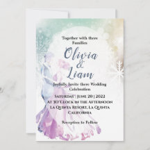Copos de nieve y Boda de parejas de color de invie