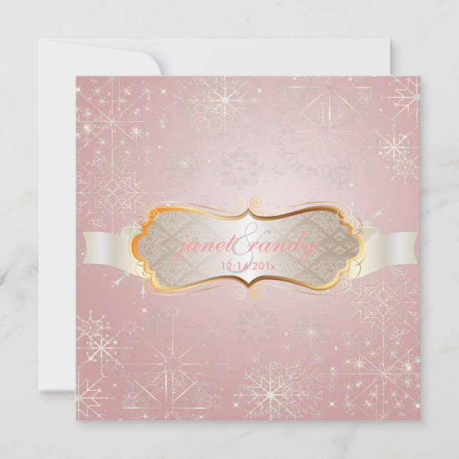 Invitación Copos de nieve y eventos de invierno de PixDezines (Anverso)