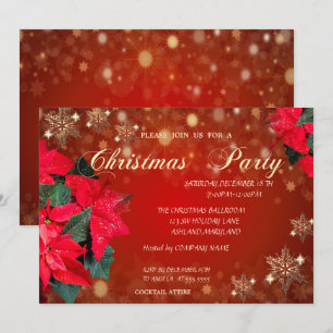 Invitación Copos de Nochebuena, Fiesta de Navidad Corporativa